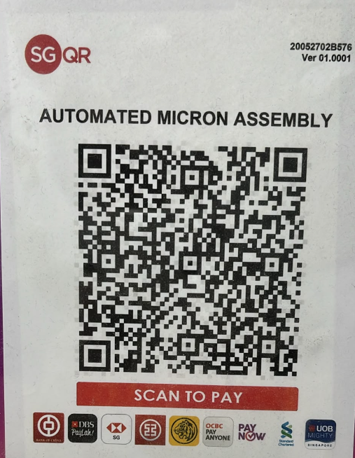 Automated Micron Assembly SGQR Scan to Pay